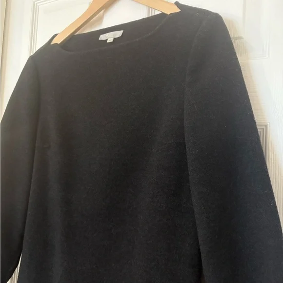 TSE Classic Black Long Sleeve Cashmere and Wool blend Dress - Picture 4 of 6